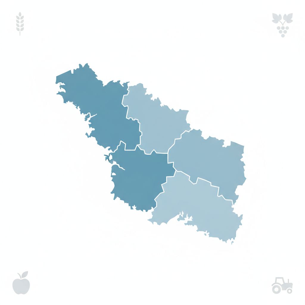 Carte de la Bretagne montrant le nombre d
