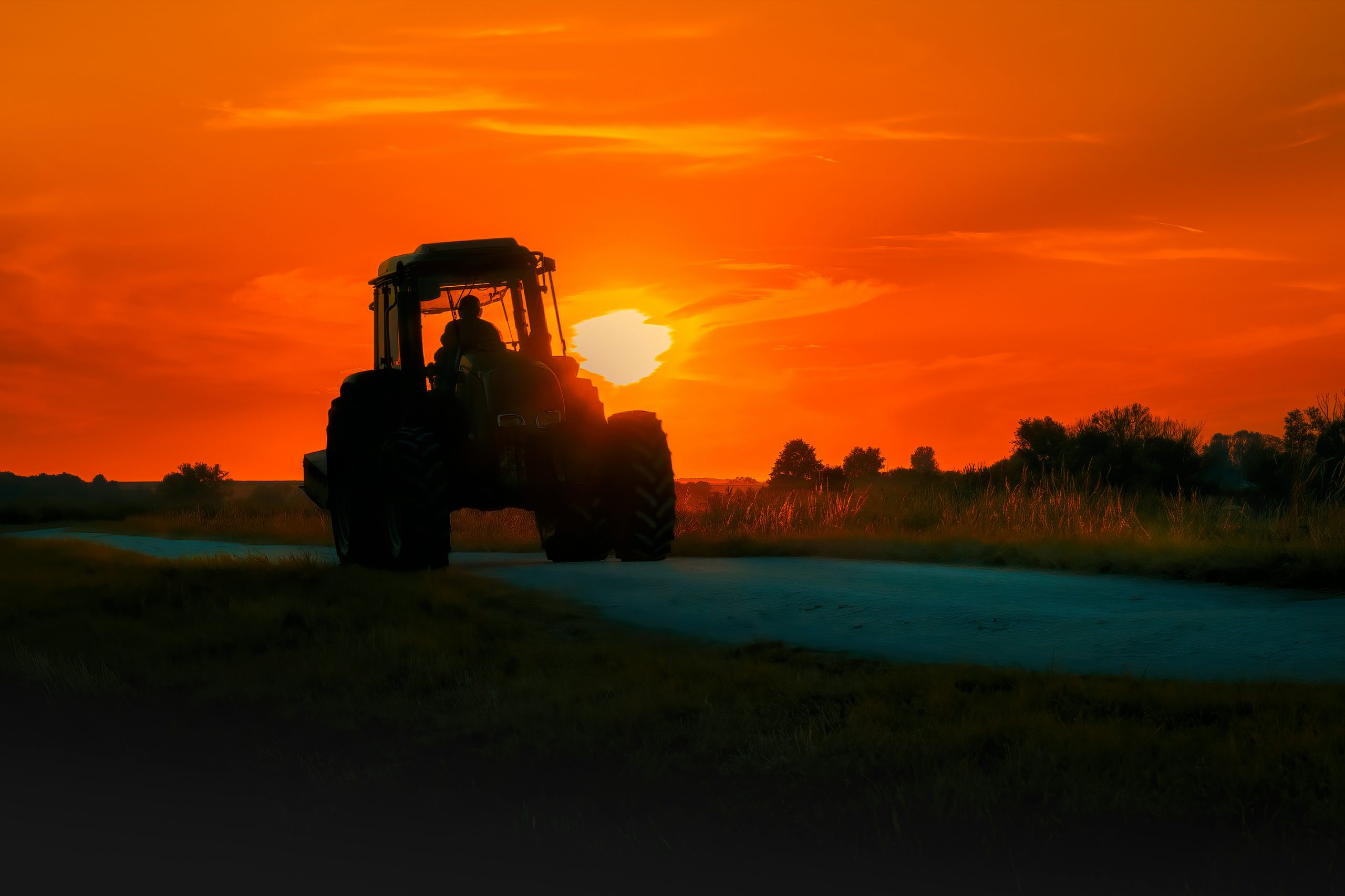 Close up of hands signing a contract for agricultural machinery purchase on the hood of a vehicle