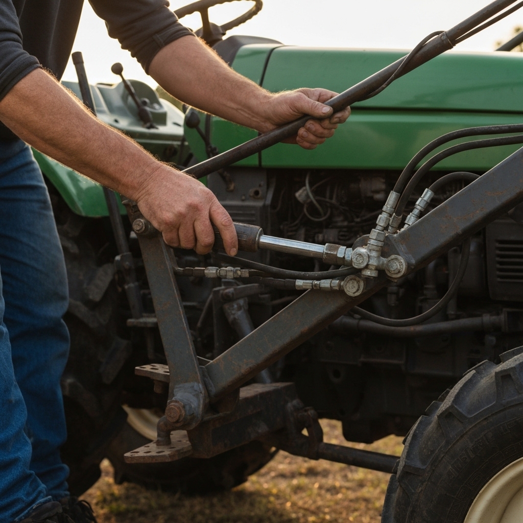 A close-up, realistic shot of a farmer