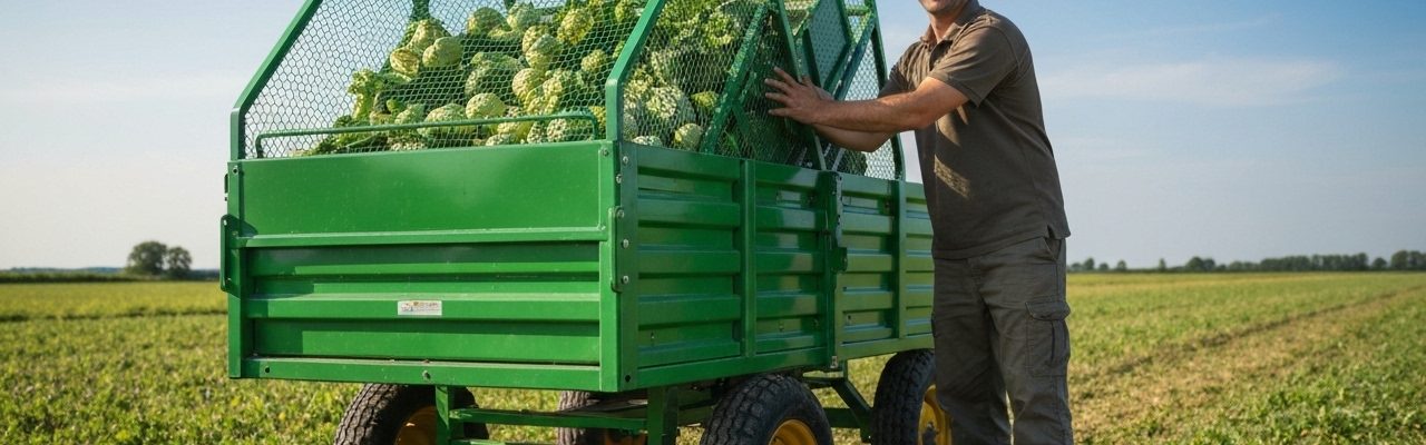 Chariot récolte fruits assistance électrique pour maraîchers et arboriculteurs