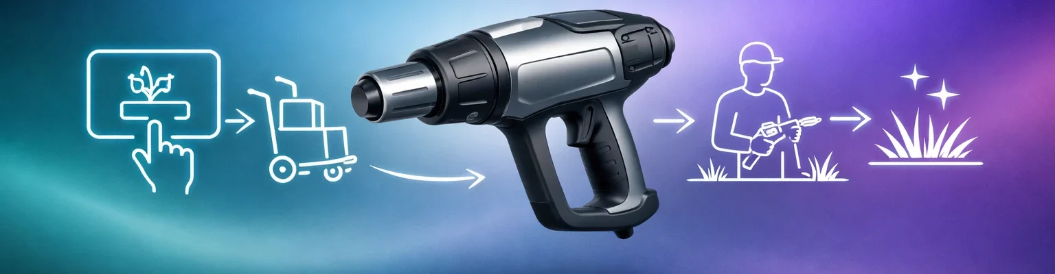 Location désherbeur thermique professionnel: guide complet 2026. Processus étape par étape et conseils d'utilisation.