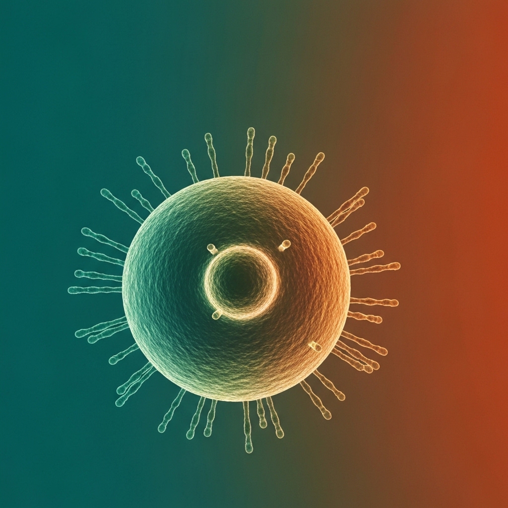 Close-up abstract illustration of plant cells being affected by heat waves, scientific visualization concept showing cellular walls breaking down under thermal stress, microscopic view with organic textures and warm color gradient from yellow to red