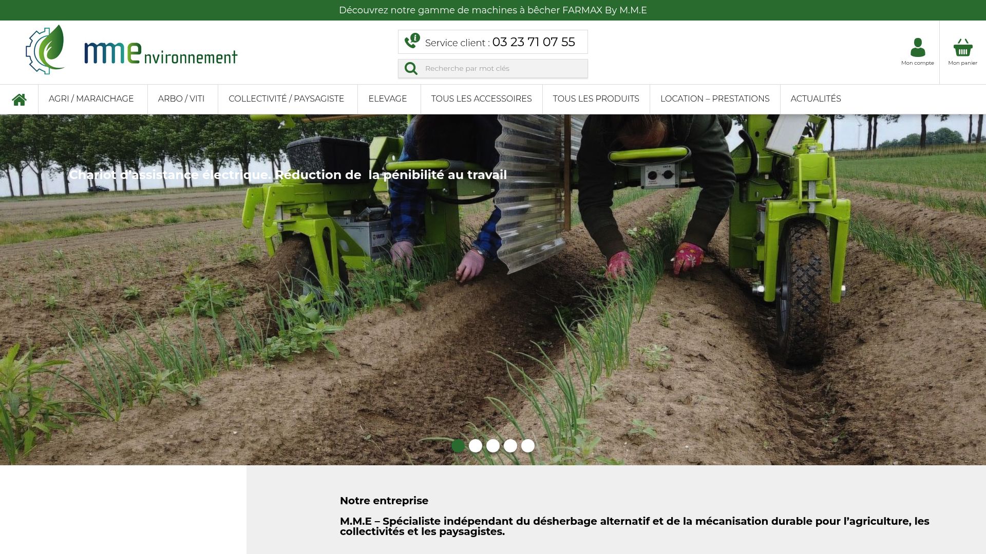 Screenshot of www.mmenvironnement.com