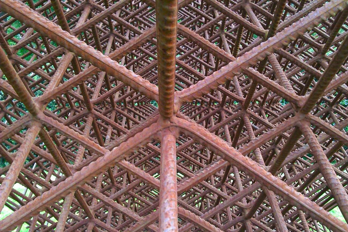 a close up view of a structure made out of sticks