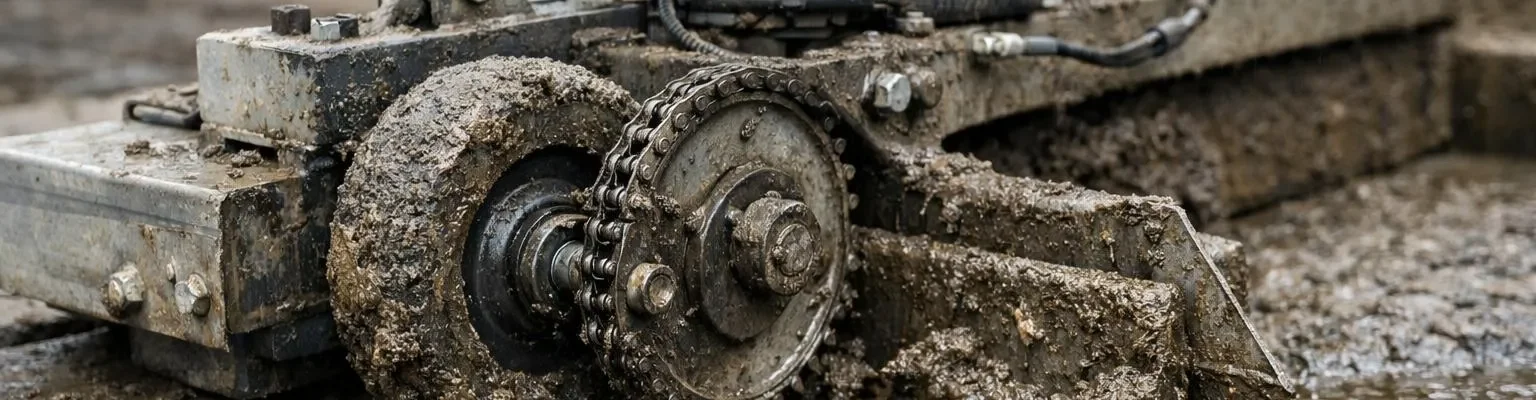 Racleur à lisier automatique bovin en action, collecteur de lisier pour ferme bovine