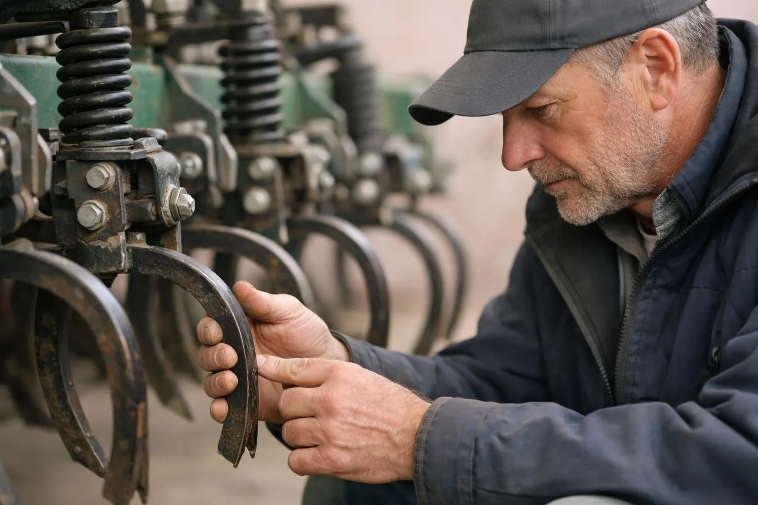 Mécanicien réparant un équipement industriel dans un atelier.