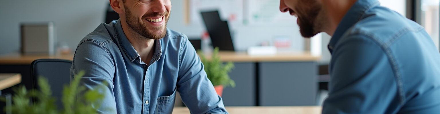 Opérateur commercial Bouygues Telecom en discussion avec un client dans un espace de vente
