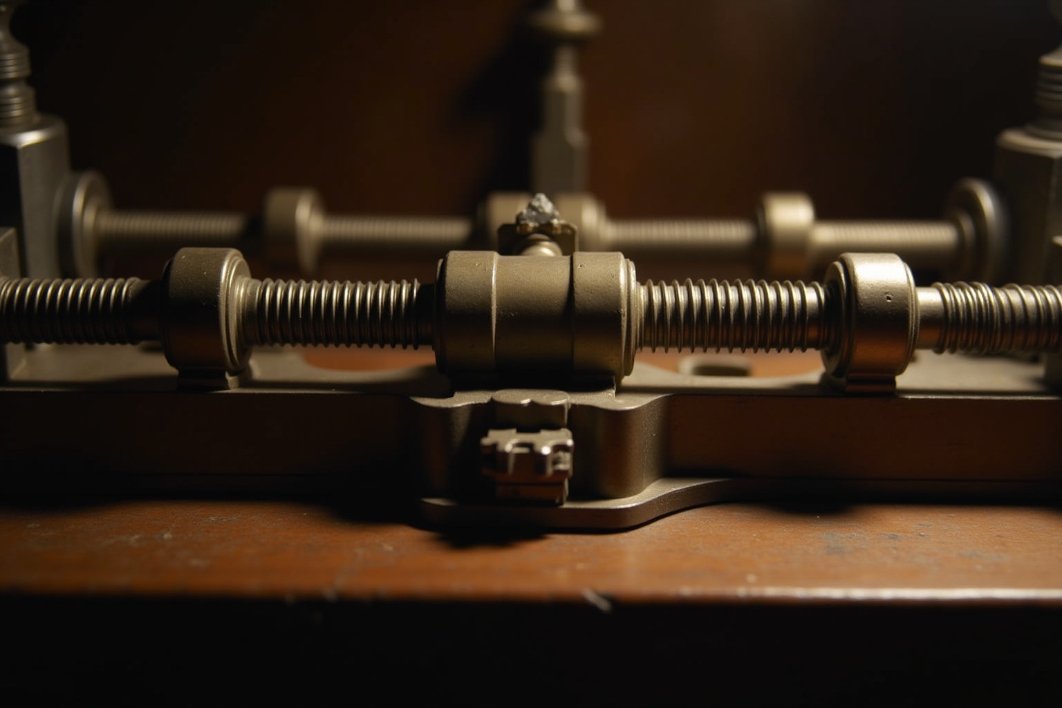 Pièces de machine métalliques complexes et détaillées.